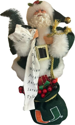Miami Hurricanes 12'' Santa