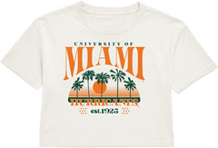 Miami Hurricanes Women's Cropped Short Sleeve T-Shirt