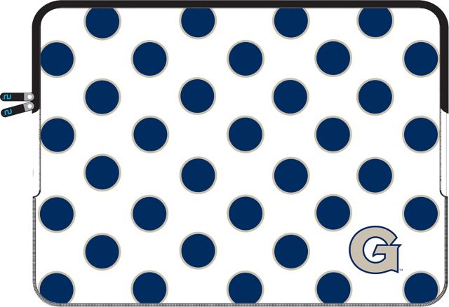 Georgetown University Logo Neoprene Laptop Sleeve 13'' - Polka Dot