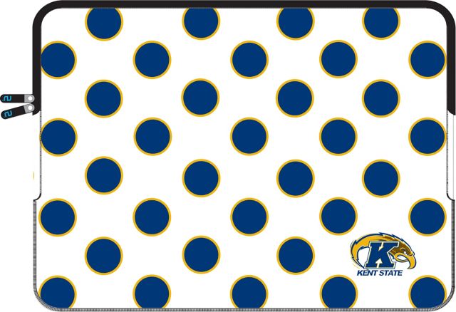 Kent State University Logo Neoprene Laptop Sleeve 13'' - Polka Dot