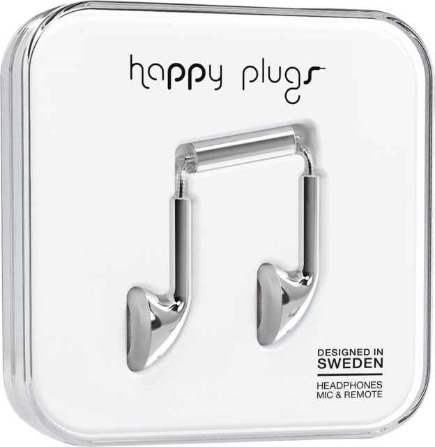 Happy Plugs Earbuds - Silver