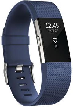 Fitbit Charge 2, Accessory Band, Blue- Small