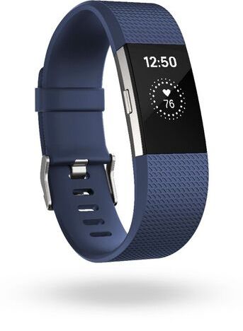 Fitbit Charge 2, Blue Silver- Small