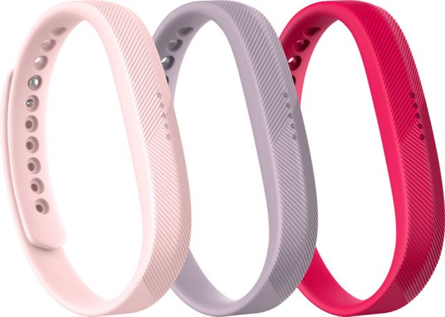 Fitbit Flex 2, Accessory 3-Pack, Pink - Large