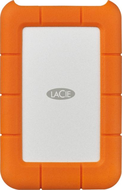 LaCie Rugged 1 TB External Hard Drive USB 3.0 Portable Orange - ONLINE ONLY