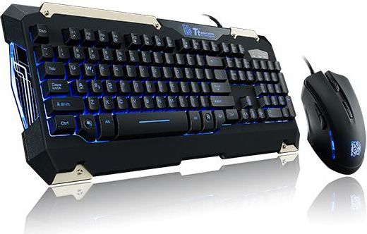 Tt eSPORTS Commander Gaming Gear Keyboard/Mouse Combo - Blue Light - ONLINE ONLY