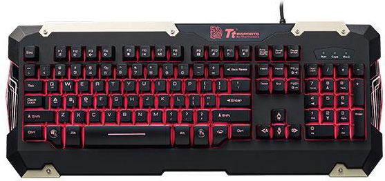 Tt eSPORTS Commander Gaming Gear Keyboard/Mouse Combo - Red Light - ONLINE ONLY