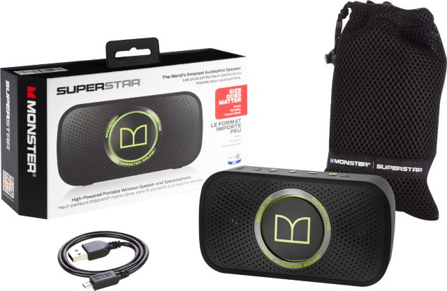 Monster SuperStar High Definition Bluetooth Speaker Black/Green - ONLINE ONLY