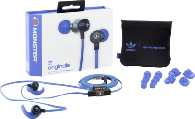 Monster Adidas Originals In-Ear Earbuds with Mic Blue - ONLINE ONLY