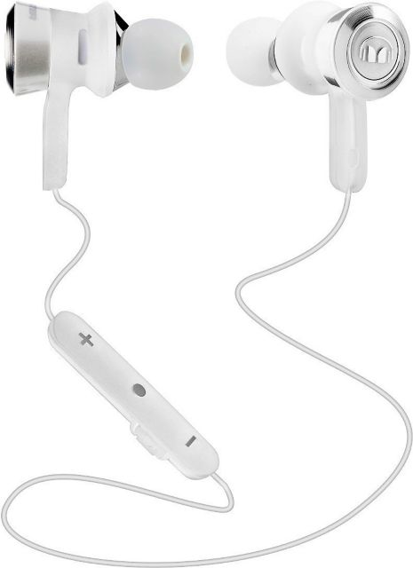 Monster Clarity HD Wireless In-Ear Earbuds with Mic White - ONLINE ONLY
