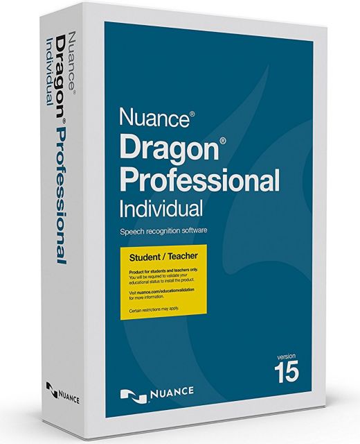 Nuance Dragon Professional Individual 15.0 Student/Teacher Edition - ONLINE ONLY