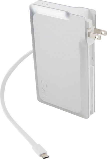 Tylt Turbo Smart Charger 7X Wall Charger + Portable Battery Siver/ White - ONLINE ONLY