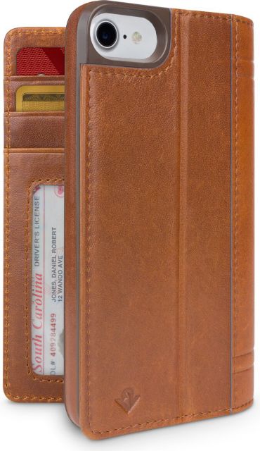 Journal Wallet Case for iPhone 7 Cognac - ONLINE ONLY