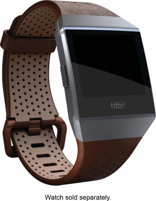 Fitbit Ionic, Accessory Band, Perforated Leather, Cognac, Large