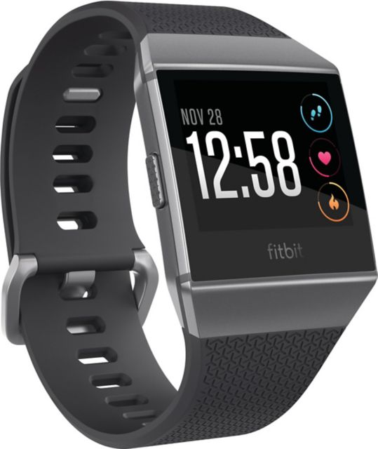 Fitbit Ionic, Accessory Band, Perforated Leather, Midnight Blue , Large