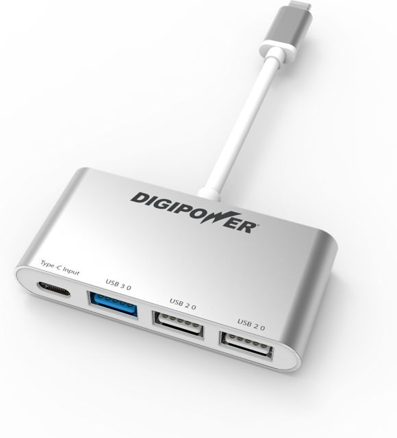DigiPower Type C Hub w/ 2 2.0 USB Ports1 3.0 Port & Type C Port - ONLINE ONLY