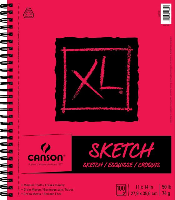 XL SKETCH SIDE-WIRE BOUND 11X14 100 SHEETS