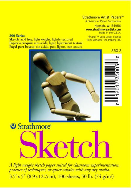 SKETCH 300 3.5X5.5 SPIRAL BOUND 100 SHEETS