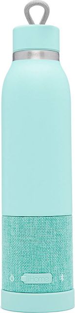 iHome Aquio Portable Bluetooth Speaker and Hydration Bottle- GREEN - ONLINE ONLY