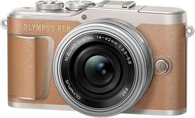 Olympus PEN E-PL8 16.1MP Mirrorless Camera with Lens - 14-42mm BROWN - ONLINE ONLY