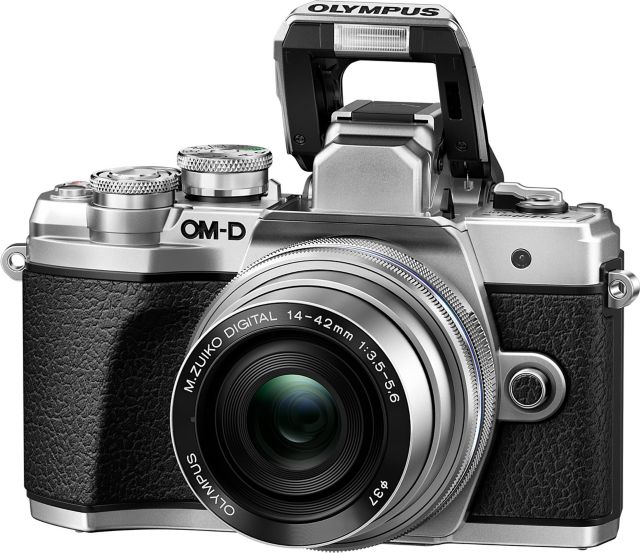 Olympus OM-D E-M10 Mark III 16.1MP Mirrorless Camera with Lens - 14-42mm - SILVER - ONLINE ONLY