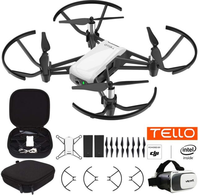 DJI RYZE Tello Drone Boost Combo  3.9x3.6x1.6, Black/White - ONLINE ONLY