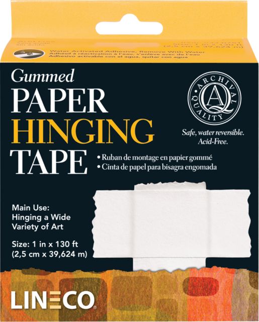 GUMMED PAPER HINGING TAPE 1 INCH X 130 FEET