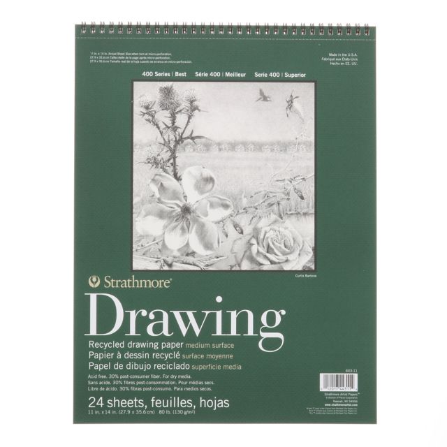 DRAW RECYCLED 400 11X14 SPIRAL BOUND 24 SHEETS
