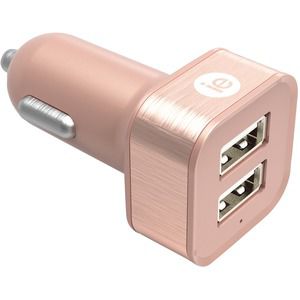 iEssentials 2.4amp USB Car Charger - Rose Gold