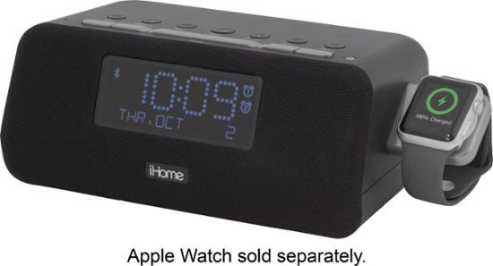 iHome Bluetooth Alarm Clock Radio with Apple Watch Charger - ONLINE ONLY