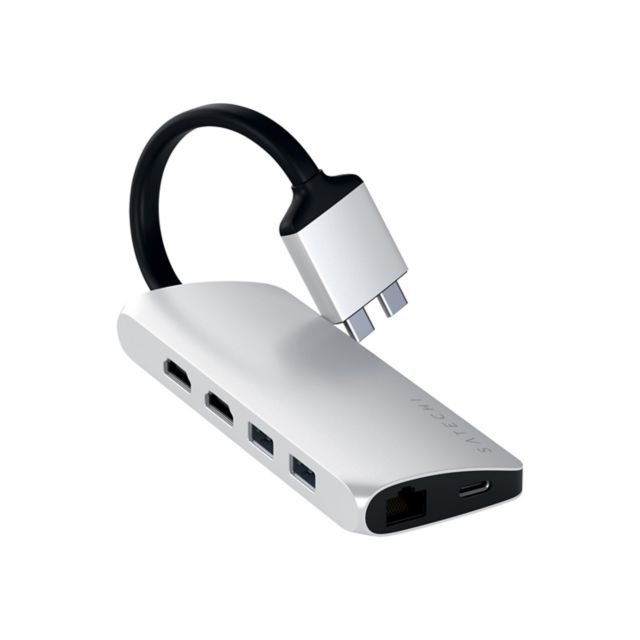 Satechi Type-C Dual Multimedia Adapter, Silver - ONLINE ONLY