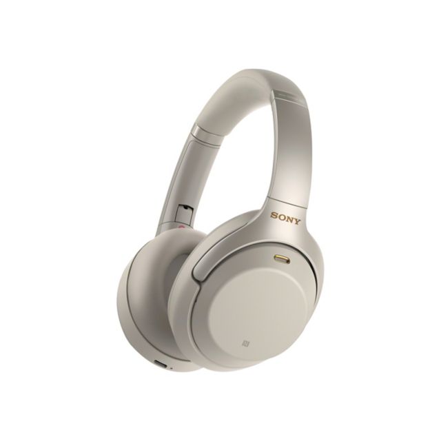 Sony Wireless Noise-Cancelling Headphones, Silver - ONLINE ONLY