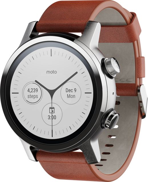 Moto 360 Smartwatch 3rd Generation 42.5mm Sterling Silver - ONLINE ONLY