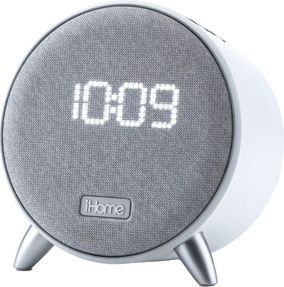 iHome PowerClock Bluetooth Alarm Clock with Dual USB Charging and Ambient Light, White - ONLINE ONLY