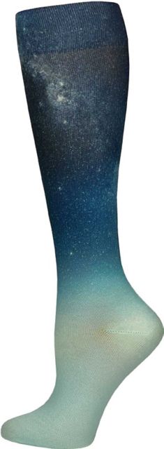 12IN SOFT COMFORT COMPRESSION SOCKS-GALAXY AQUA