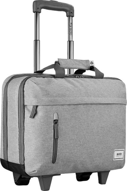 Solo New York RE:START Recycled Underseat Rolling Case 15.6in, Gray - ONLINE ONLY