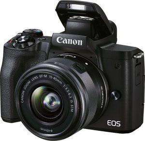 Canon EOS M50 MK II (Black) EF-M 15-45mm IS STM (Graphite) Kit - ONLINE ONLY