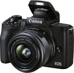 Canon EOS M50 MK II (Black) EF-M 15-45mm IS STM (Graphite) & EF-M 55-200mm IS STM (Graphite) Kit - ONLINE ONLY