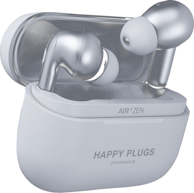 Happy Plugs Air 1 Zen True Wireless Earbuds, Silver