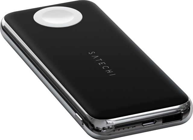 Satechi Quatro Wireless Power Bank, 10,000mAh, Space Gray - ONLINE ONLY