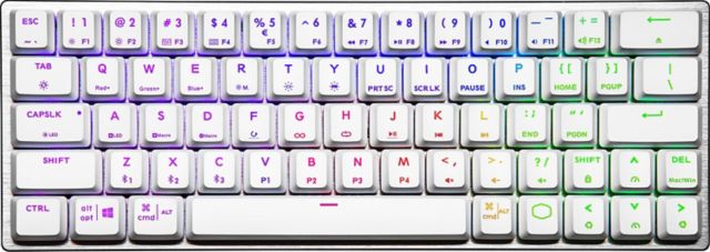 Cooler Master SK622 Mechanical Gaming Keyboard, 11.54 x 4.06 x 1.19in, White