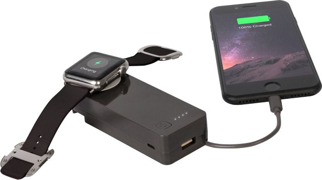 FuseBox Time Traveler Apple Watch & iPhone Battery Bank, 3000mAh, Black - ONLINE ONLY