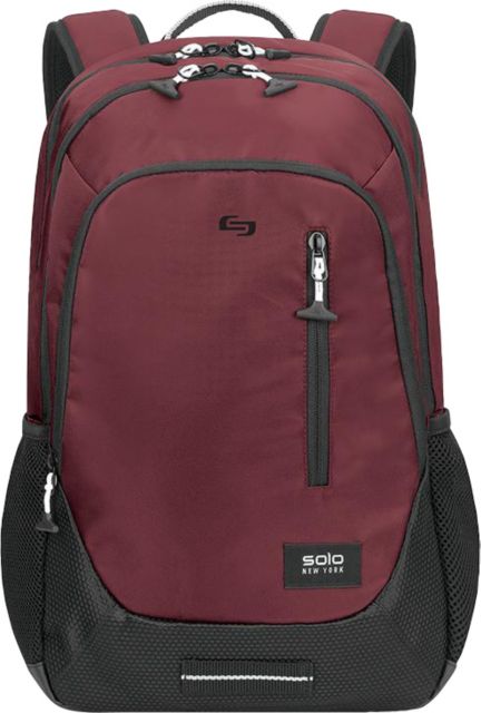 Solo New York Region Backpack 15.6in 1Pk BP, Burgundy - ONLINE ONLY
