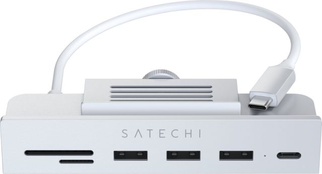 Satechi USB-C Clamp Hub for 24-Inch iMac 4.6x1.6x0.98in , Silver - ONLINE ONLY