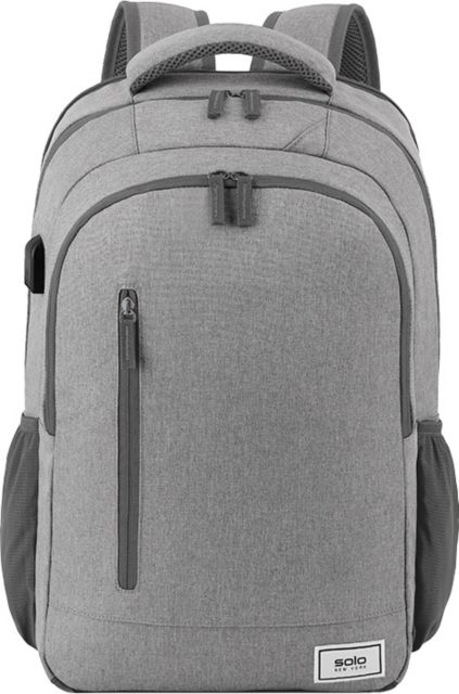 Solo New York RE:DEFin, E Recycled Backpack 18in, Gray - ONLINE ONLY