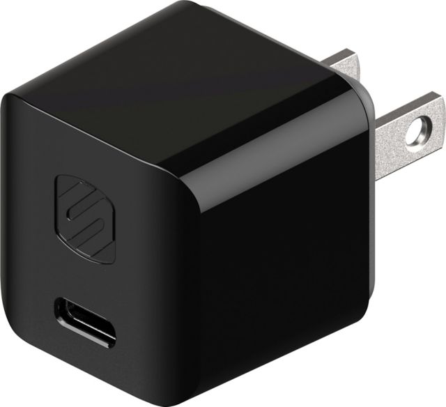 Scosche PWRVLT Mini Cube USB-C Fast Charger 20W, Black - ONLINE ONLY