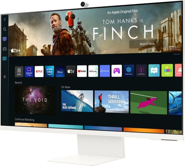 32'' M80B UHD Smart Monitor with Streaming TV and SlimFit Camera Included (Warm White) - ONLINE ONLY