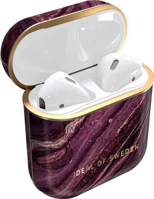 IDEAL OF SWEDEN Printed AirPod Case, AirPod 1/2, Plum Marble