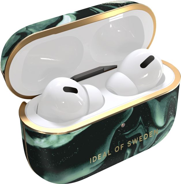 IDEAL OF SWEDEN Printed AirPod Case, AirPod Pro 1/2, Golden Olive Marble