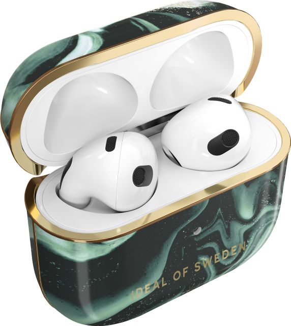 IDEAL OF SWEDEN Printed AirPod Case, AirPod 3, Golden Olive Marble